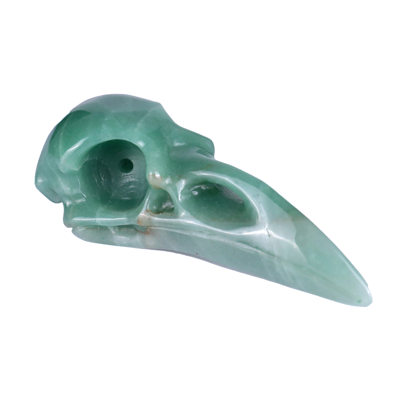Green Aventurine Crow Skull