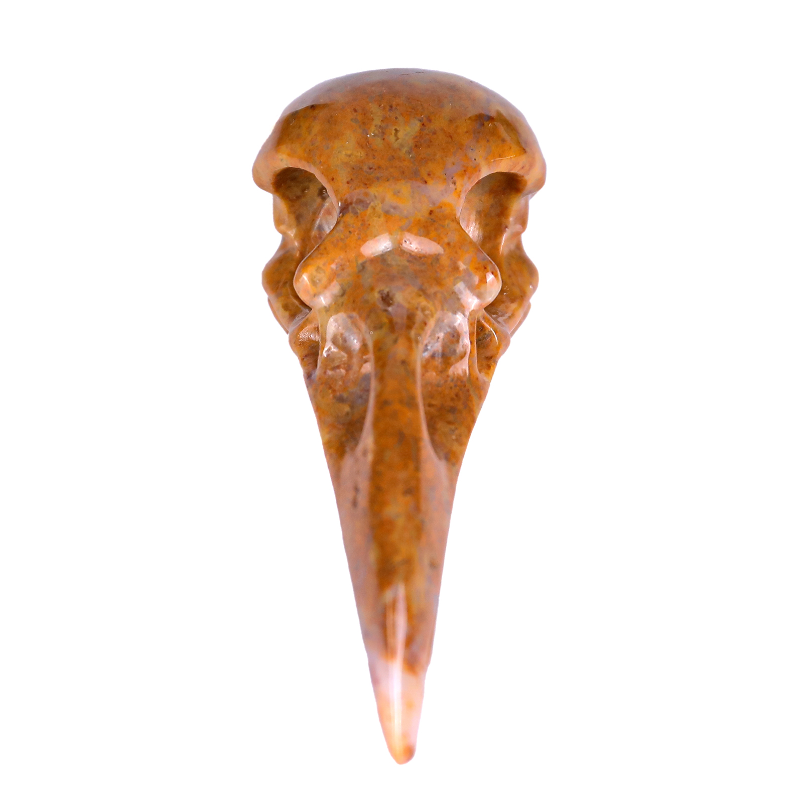 Crystals Yellow Tiger Eye Crow Bird Skull Hand