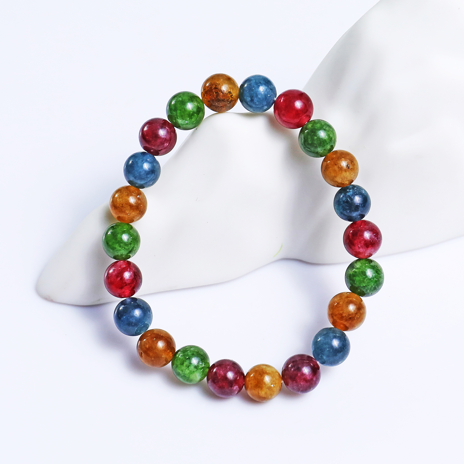 Natural Colorful Jasper Crystal Bead Bracelet,Healing Energy Bracelet