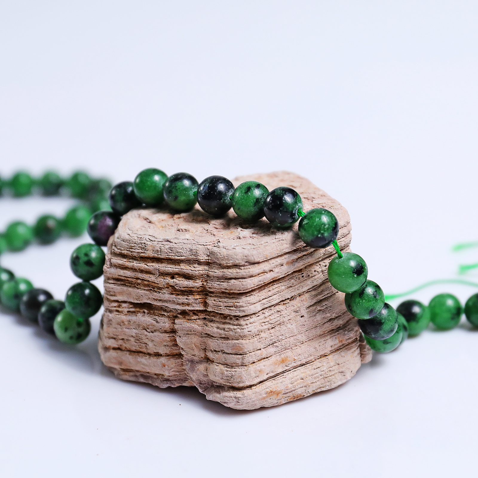 Natural Ruby Zosite Crystal Bead Bracelet,Healing Energy Bracelet