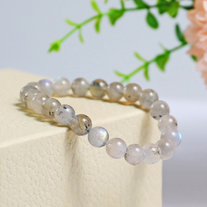 Natural Labradorite Crystal Bead Bracelet,Healing Energy Bracelet