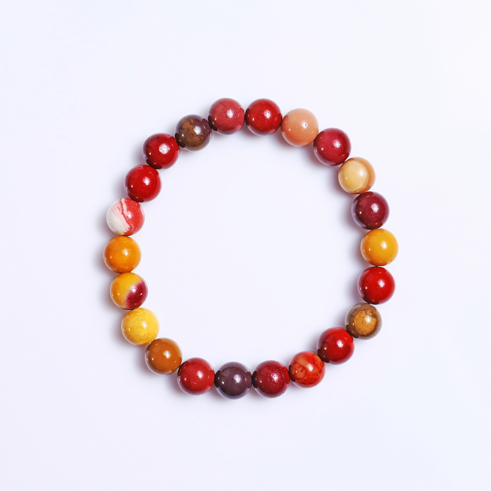 Natural Mookaite Jasper Crystal Bead Bracelet,Healing Energy Bracele