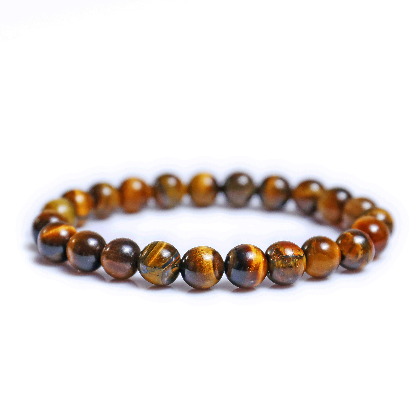 Natural Tiger Iron Eye Crystal Bead Bracelet,Healing Energy Bracelet