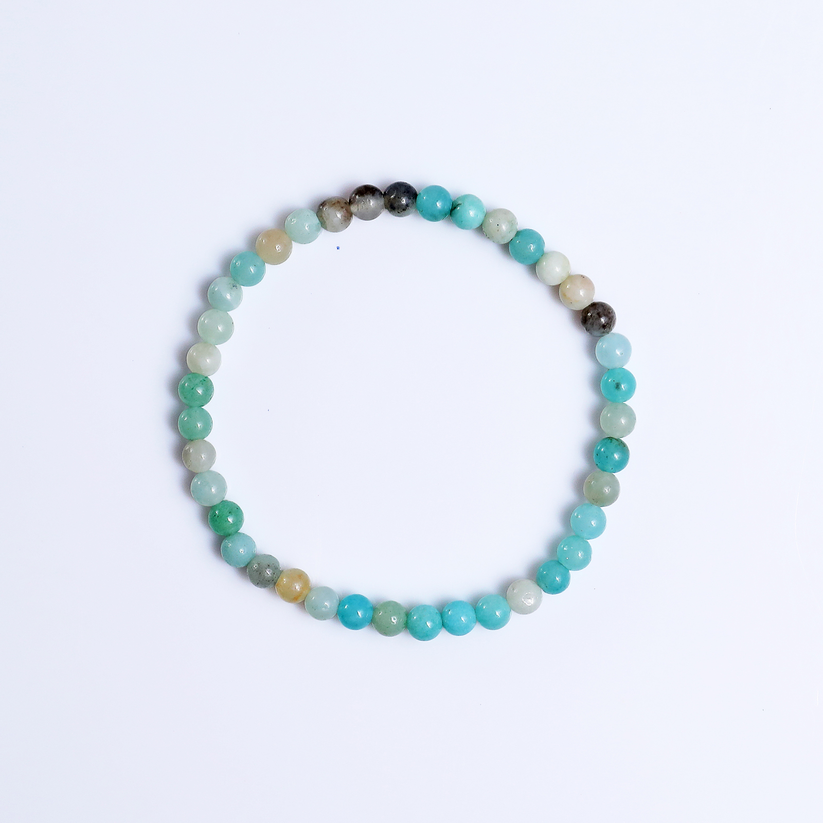 Natural Amazonite Crystal Bead Bracelet,Healing Energy Bracelet