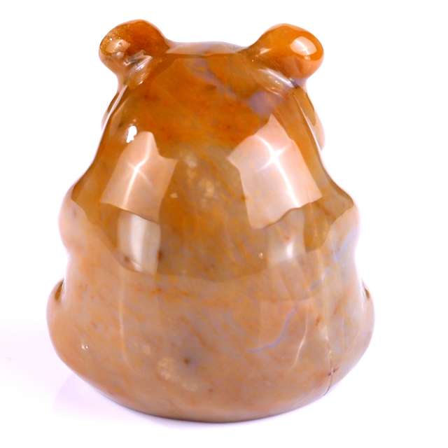 2.8" Chalcedony Hand Carved Crystal Panda Sculpture
