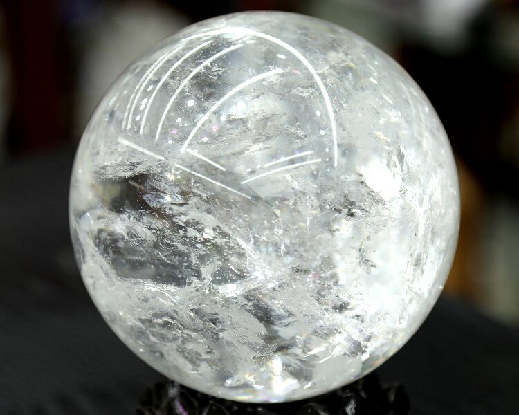 Clear Quartz Energy Sphere - Natural Hand Polished Crystal for Positive Vibes