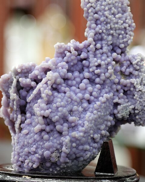 Natural Purple Grape Agate Decorative Sculpture - Unique Natural Shape Home Accent