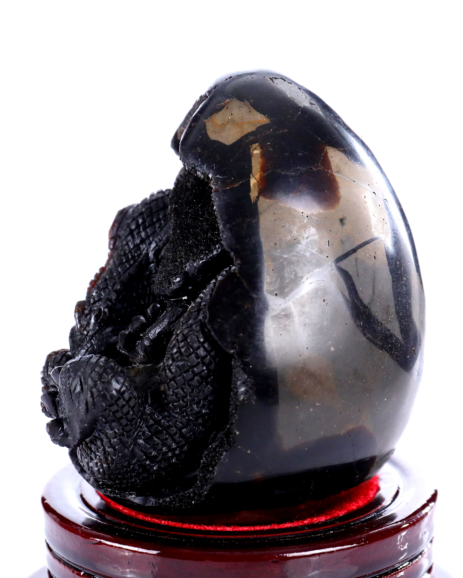 Dragon Septarian Stone Carved Dinosaur Figurine Natural Crystal Handcrafted Sculpture