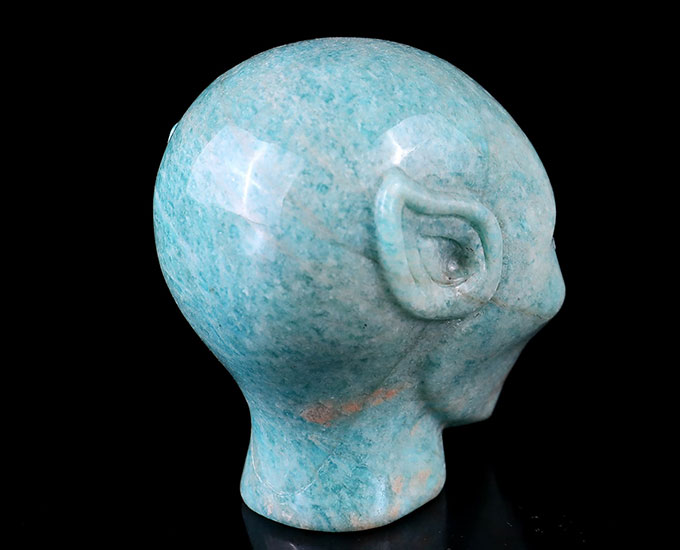 4.7" Colorful Mocha Agate Hand Carved Crystal Realistic Skull Sculpture
