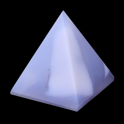 48mm Blue Chalcedony Hand Carved Crystal Pyramid