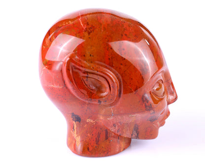 2.9" Red Jasper Hand Carved Crystal Elf Alien Sculpture
