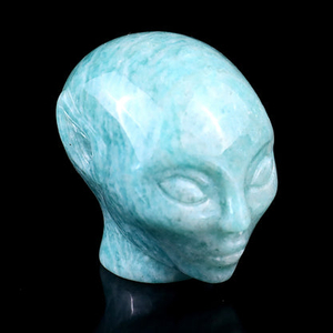 1.5" Amazonite Hand Carved Crystal Elf Alien Sculpture