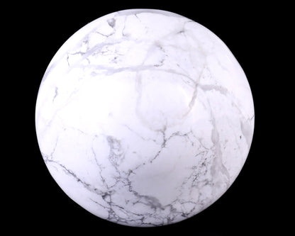 70mm Howlite Hand Carved Crystal Mushroom Sculpture