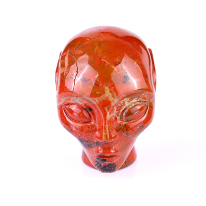2.9" Red Jasper Hand Carved Crystal Elf Alien Sculpture