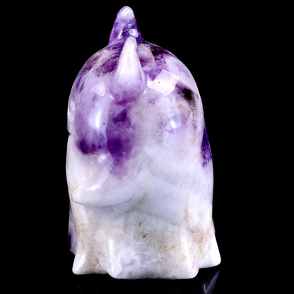 3.0” Natural Dream Amethyst Hand Carved Crystal Ghost Sculpture, Halloween Gift