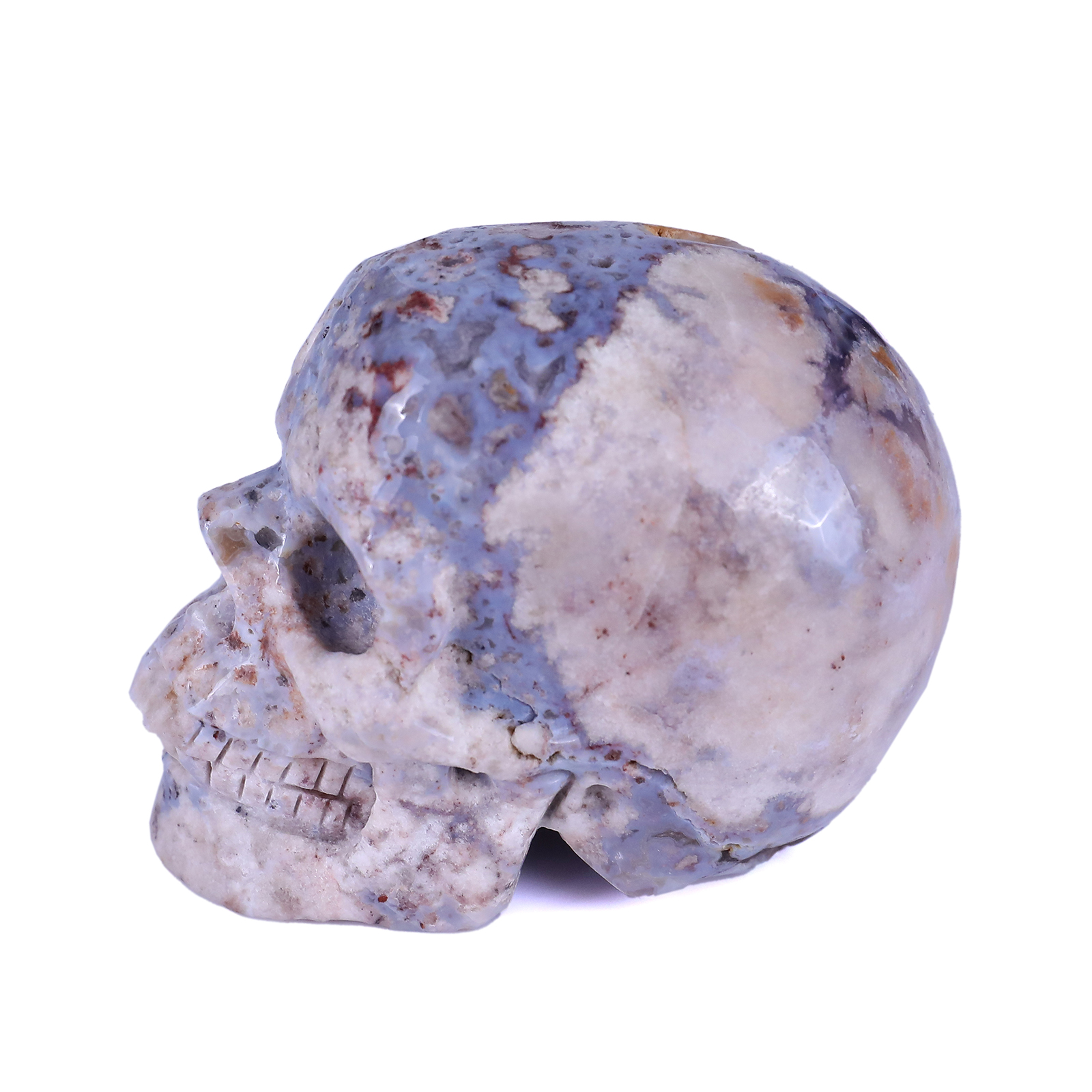 Blue Sakura Blossom Agate Skulls Gemstone Skulls