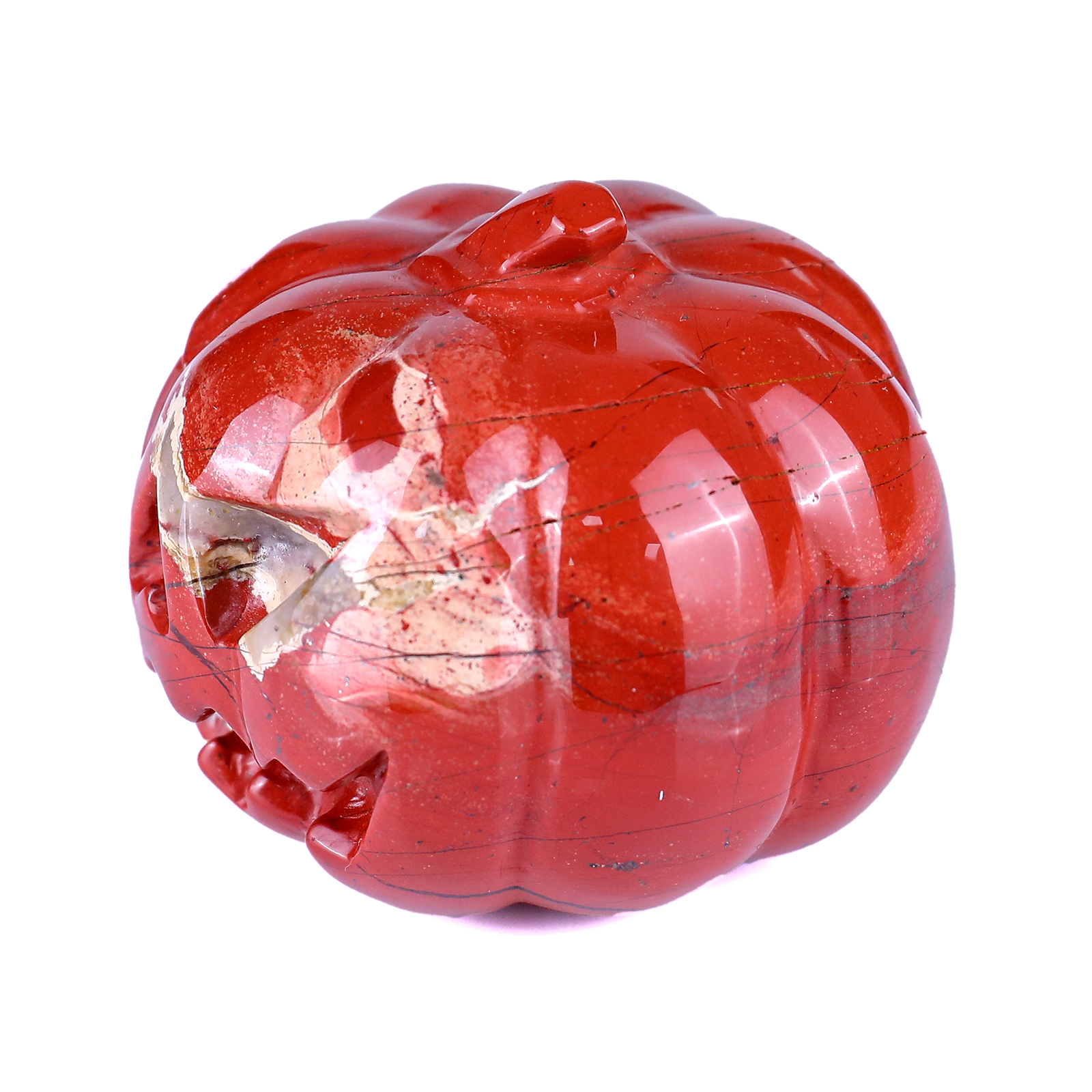 Red Jasper Crystal Pumpkin Skull