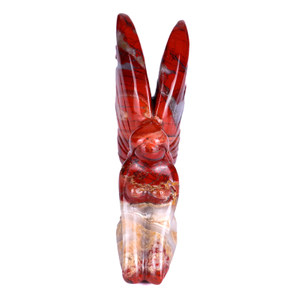Red Jasper Flower Fairy Figurine Handcrafted