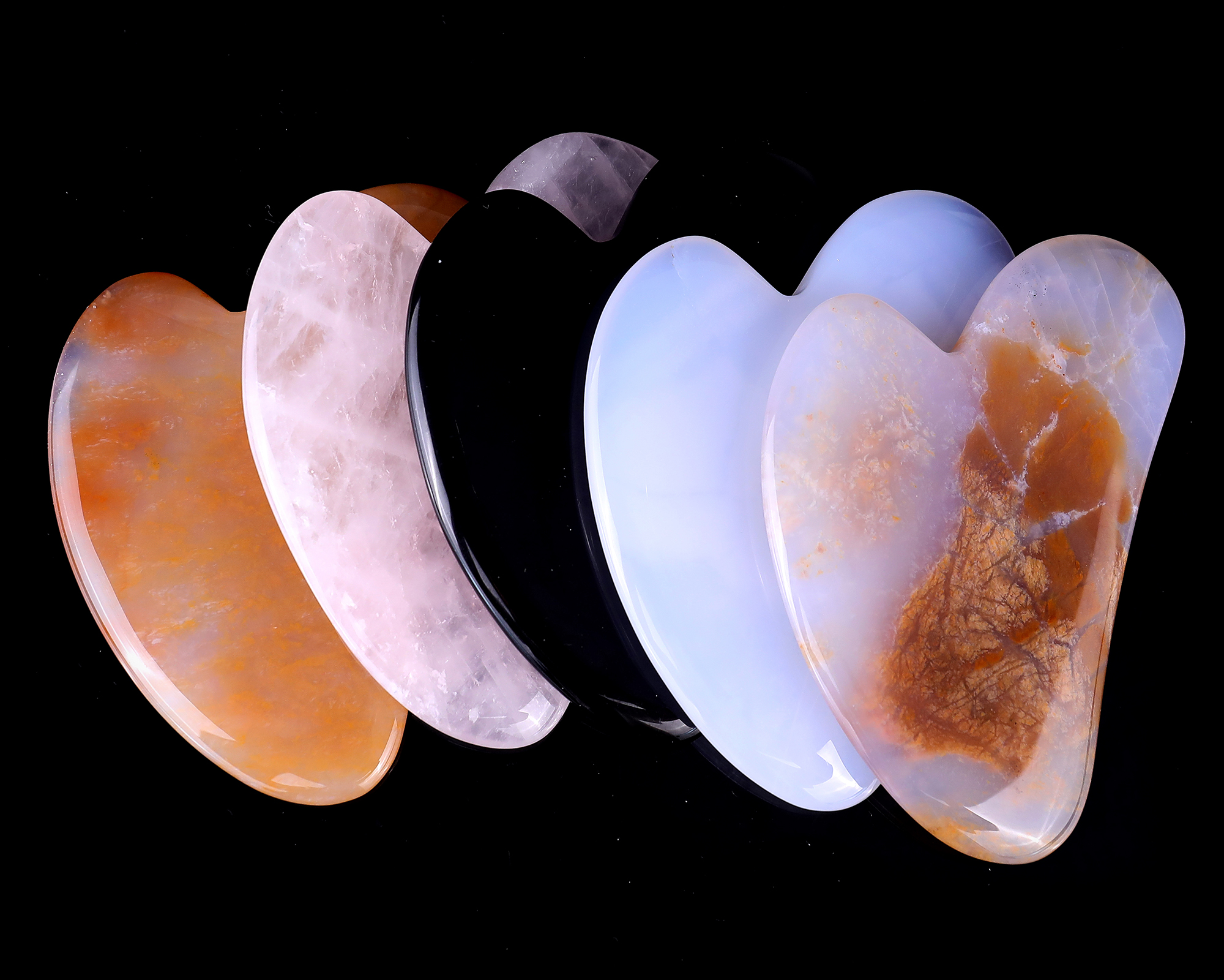 Yellow Chalcedony Tiger Eye Guasha Massage Tool
