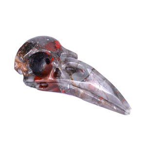 Natural African Blood Stone Quartz Carved Skulls