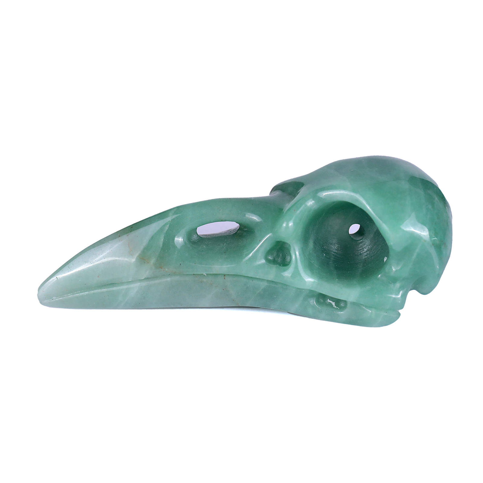 Green Aventurine Crow Skull