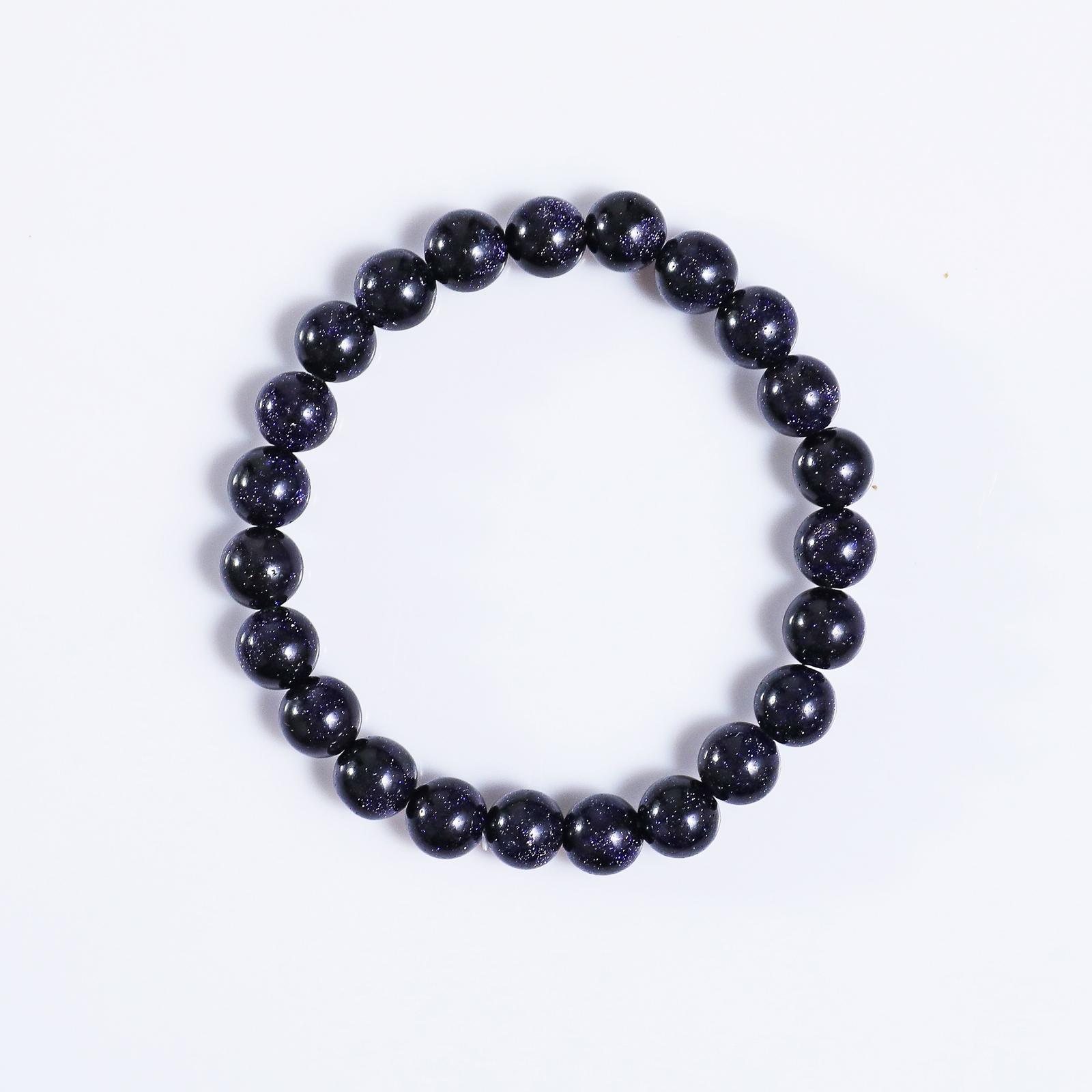 Natural Blue Gold Stone Crystal Bead Bracelet,Healing Energy Bracelet