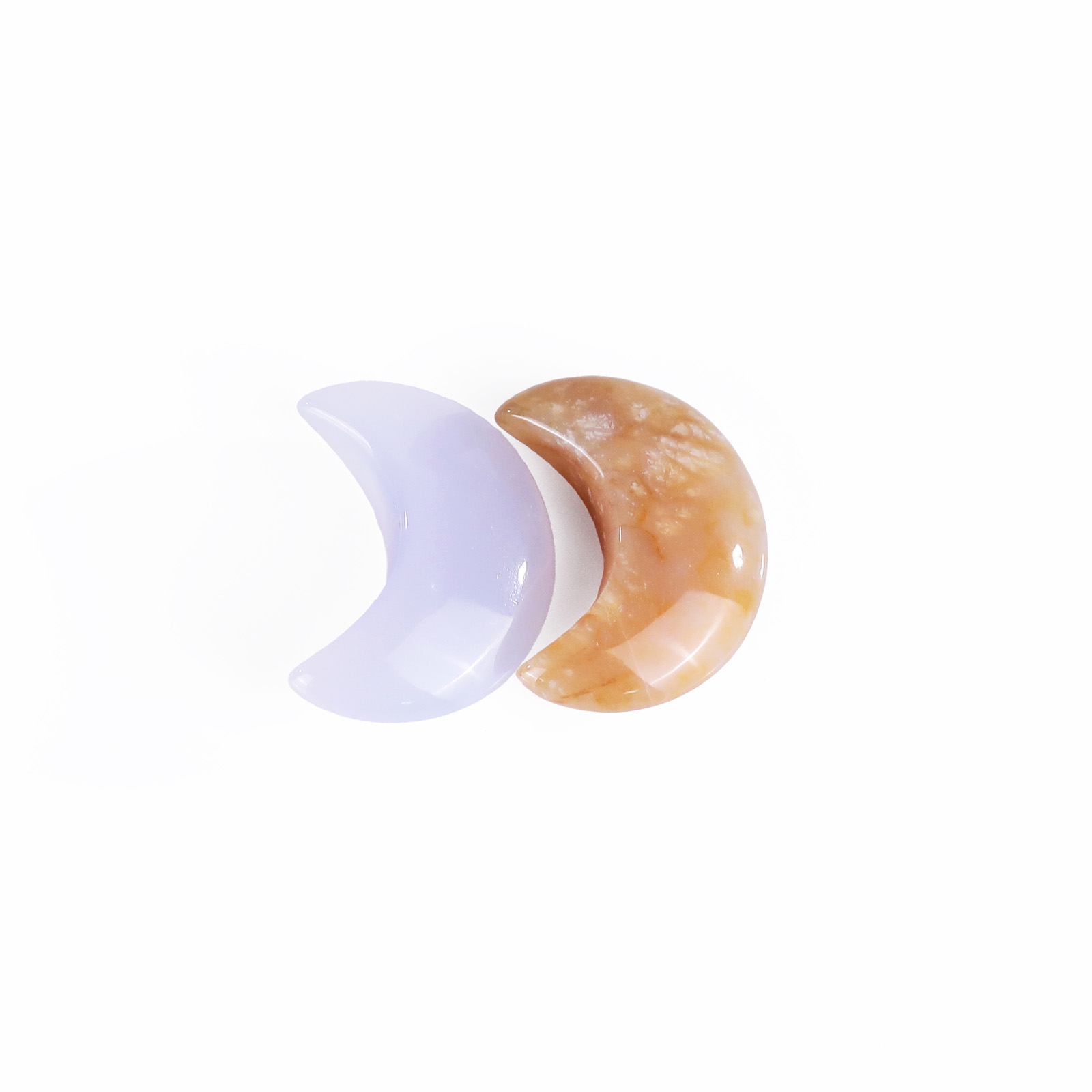 Natural Crystal Moon Carving Gemstone Hand Carved Small Crystal Healing Stones for Decoration Christmas Gifts