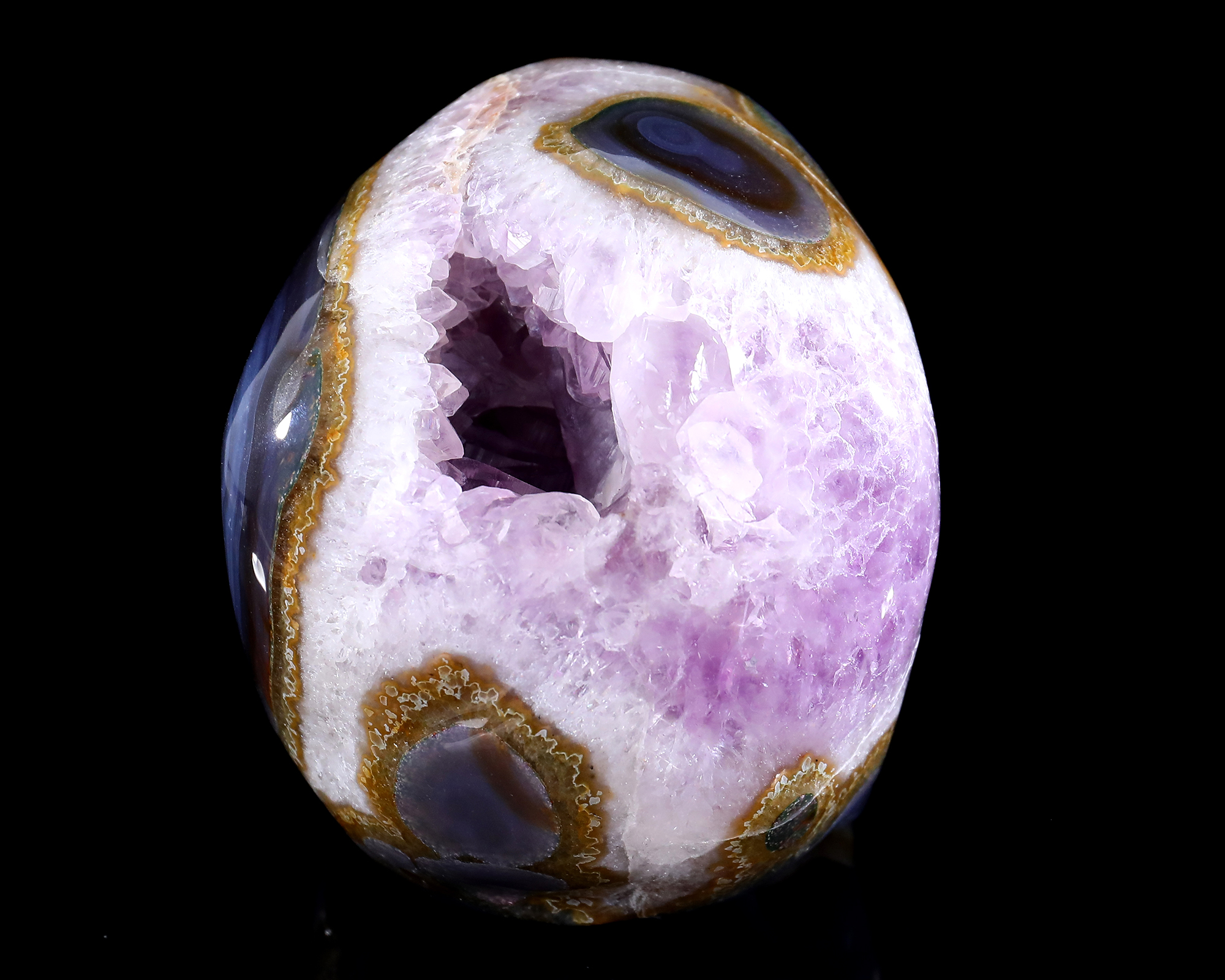 7-inch Hand-Carved Natural Amethyst Cluster Skull - Crystal Artwork for Decor & Healing