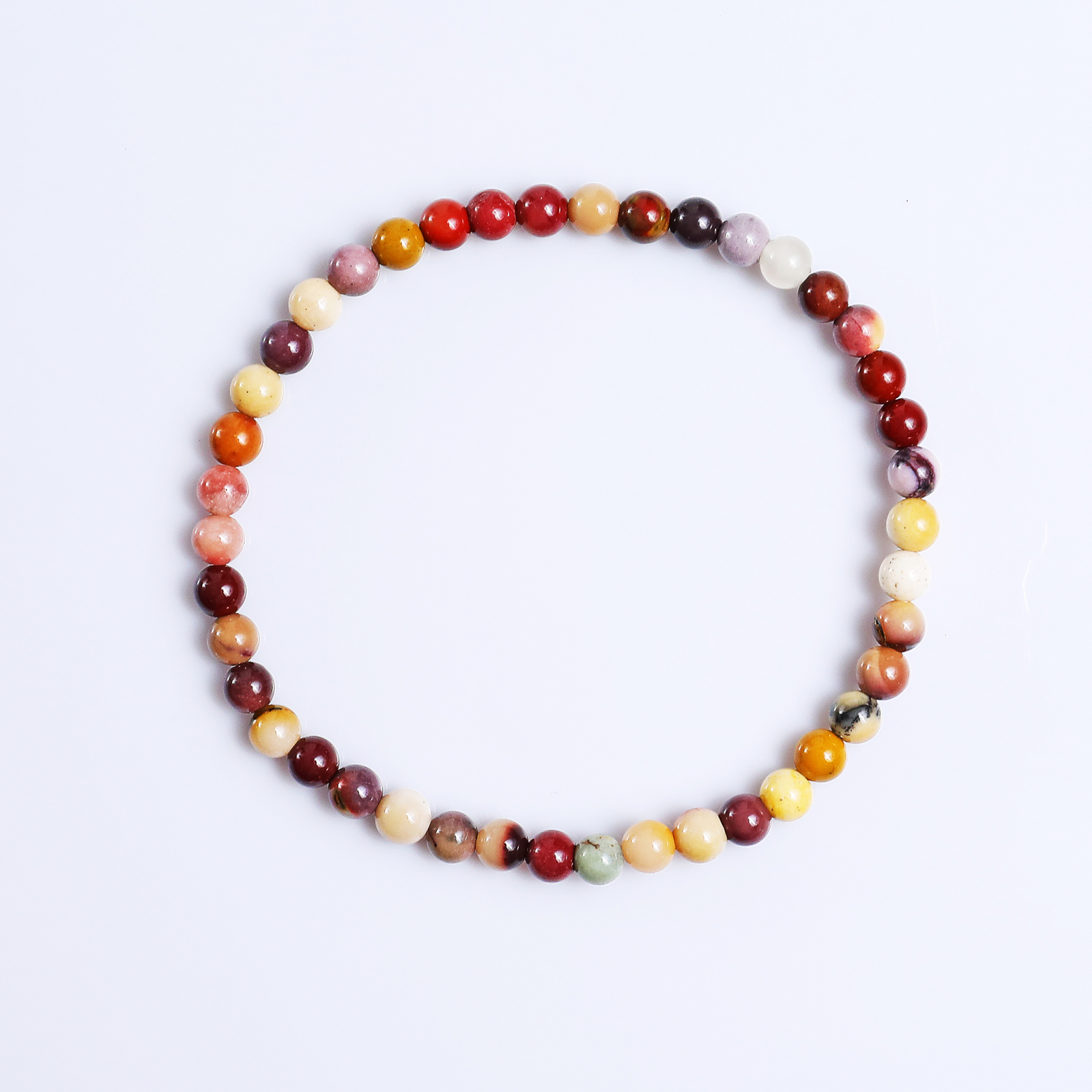 Natural Mookaite Jasper Crystal Bead Bracelet,Healing Energy Bracele