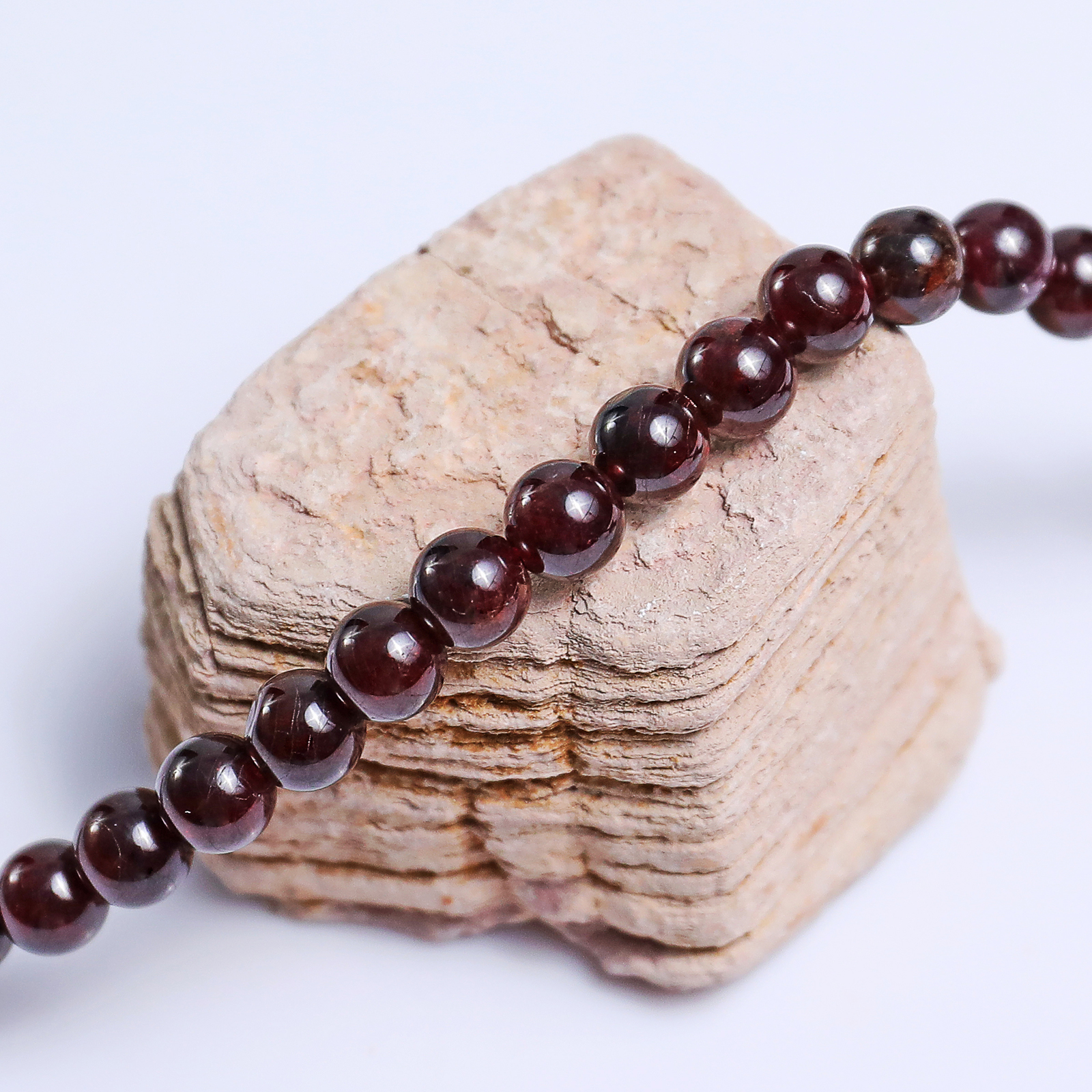 Natural Garnet Crystal Bead Bracelet,Healing Energy Bracelet