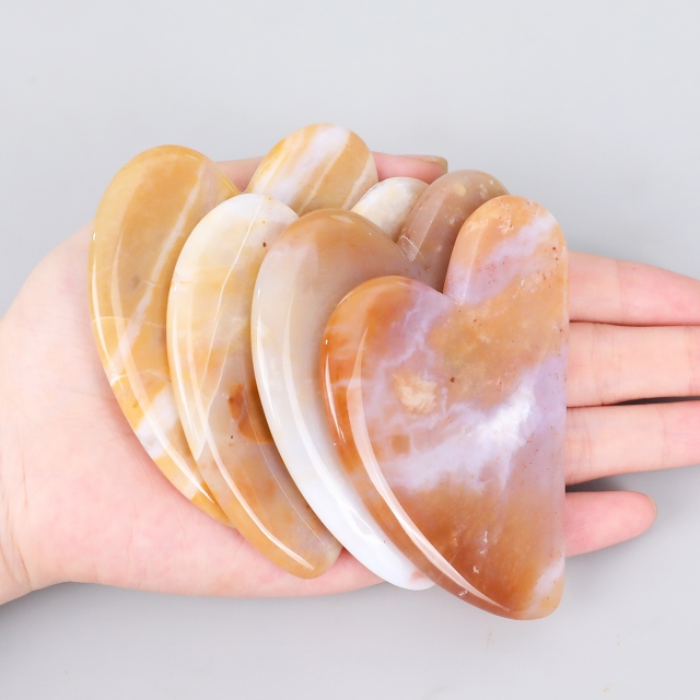 Natural Jade Gua Sha Tools - Various Jade Materials for Facial & Body Massage