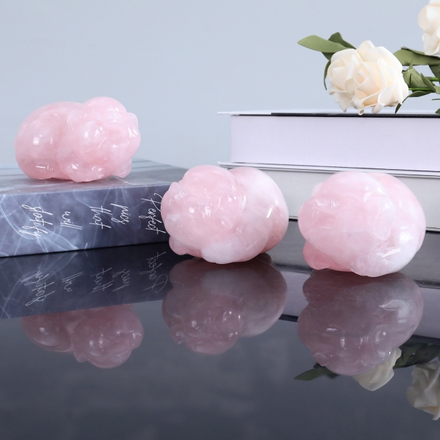 Natural Jade Handmade Lucky Pig Figurine - Feng Shui Home Decoration & Collectible