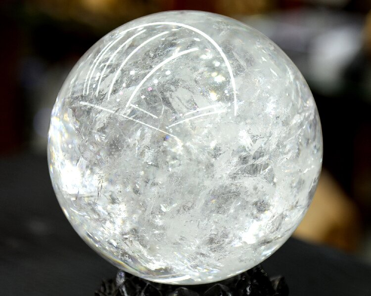 Clear Quartz Energy Sphere - Natural Hand Polished Crystal for Positive Vibes