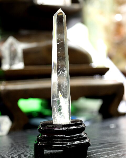 Natural Clear Quartz Hexagonal Prism - Energy Cleansing Handcrafted Crystal