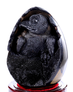 Natural Dragon Septarian Stone Cave Carved Bird Carving Handmade Gemstone Decor