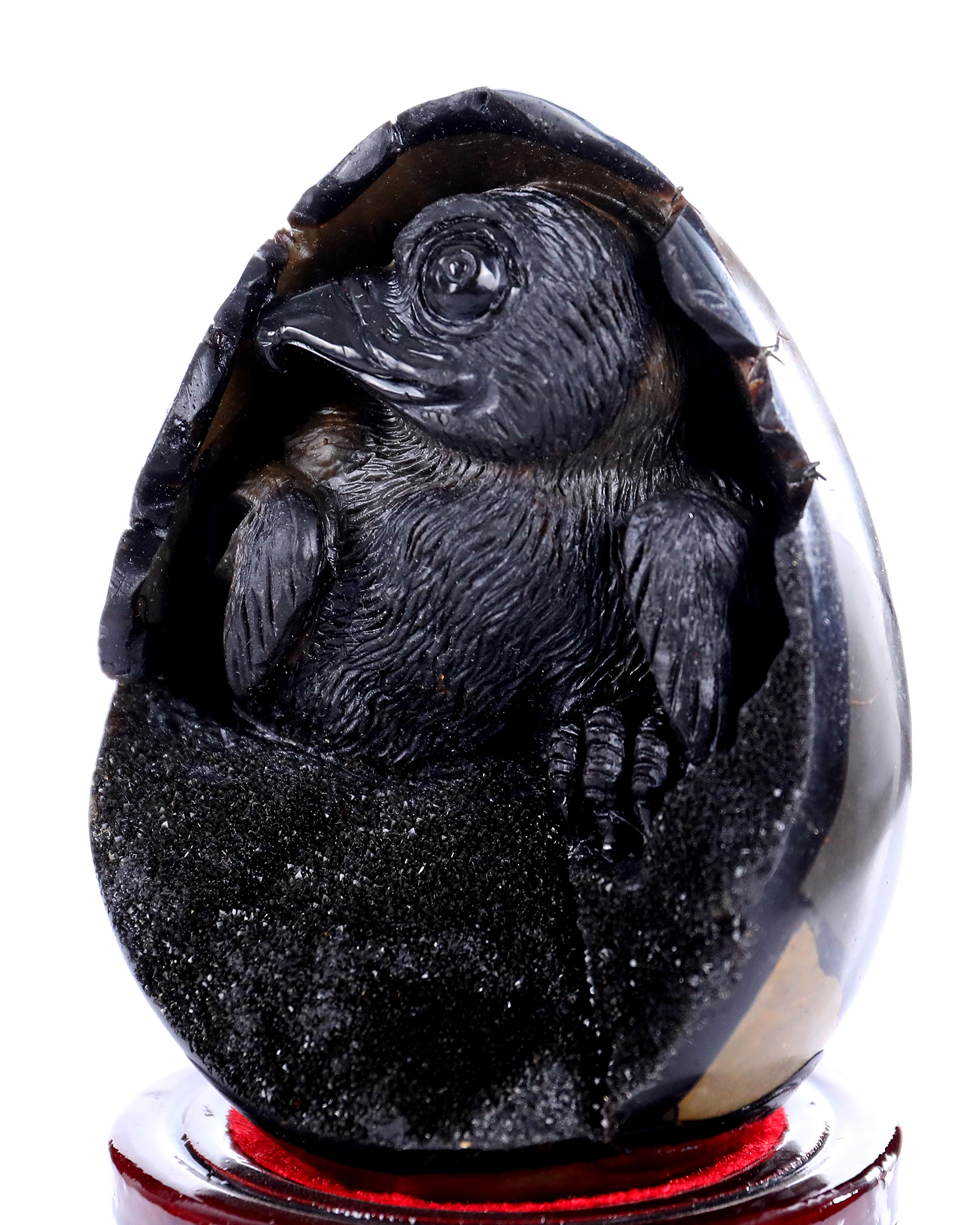 Natural Dragon Septarian Stone Cave Carved Bird Carving Handmade Gemstone Decor