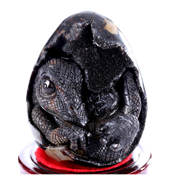 Dragon Septarian Stone Carved Dinosaur Figurine Natural Crystal Handcrafted Sculpture