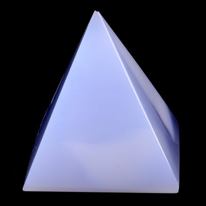 48mm Blue Chalcedony Hand Carved Crystal Pyramid