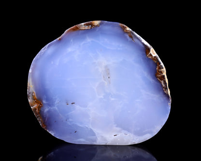 6.0" Blue Chalcedony Hand Carved Crystal Ashtray Fruit Tray