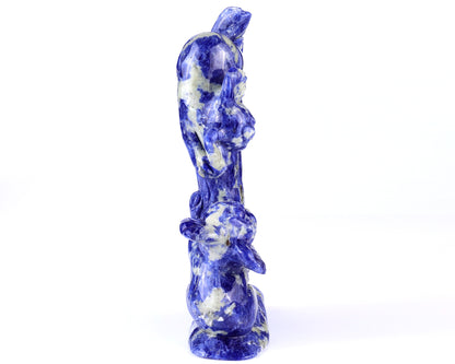 4.3" Sodalite Hand Carved Crystal Koalas Sculpture