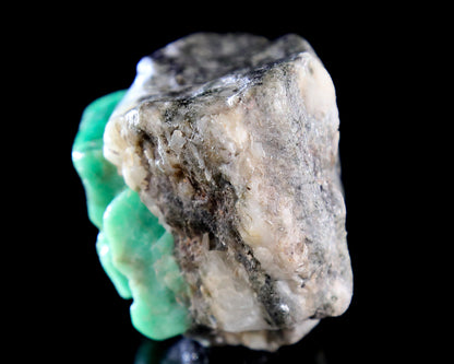 2.6" Natural Emerald Hand Carved Crystal Skull Sculpture