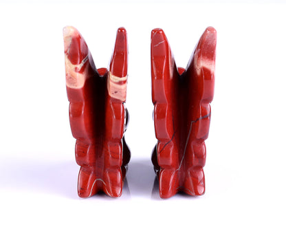 3.0" Red Jasper Hand Carved Crystal Flower Faerie Sculpture