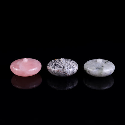 1.7" Natural Gemstone Hand Carved Crystal Vase, Incense Holder Sculpture