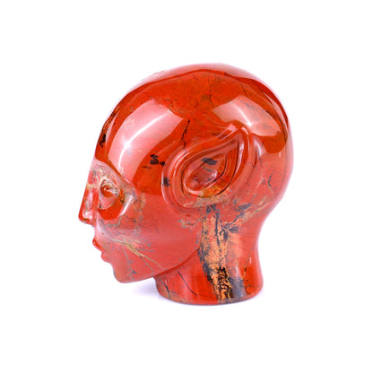 2.9" Red Jasper Hand Carved Crystal Elf Alien Sculpture