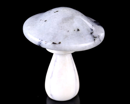 67mm Labradorite Hand Carved Crystal Mushroom Sculpture