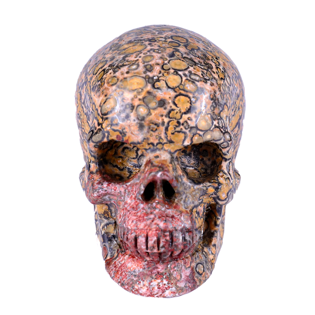 Natural Crystal Red Leopard Skin Jasper Crystal Skull
