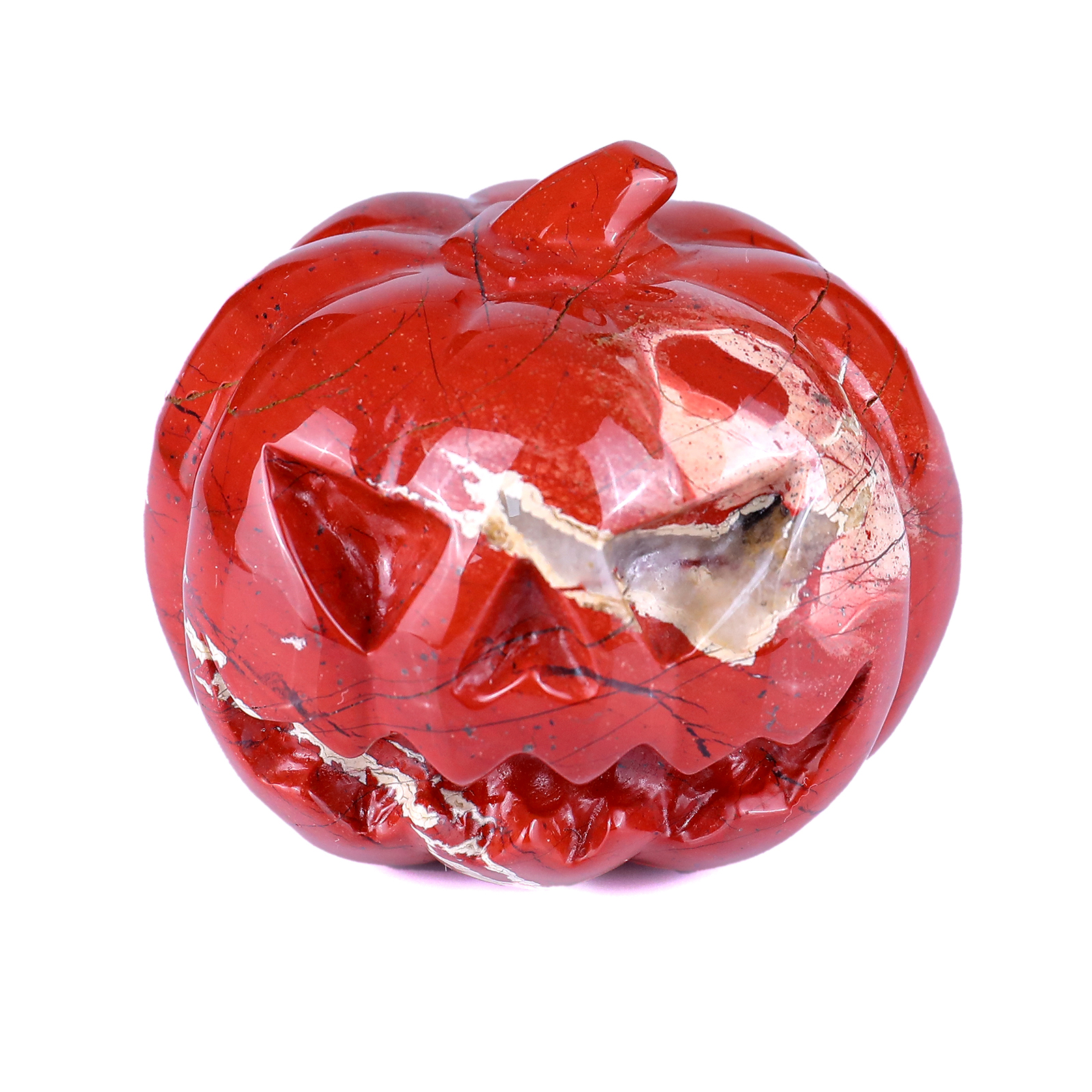 Red Jasper Crystal Pumpkin Skull
