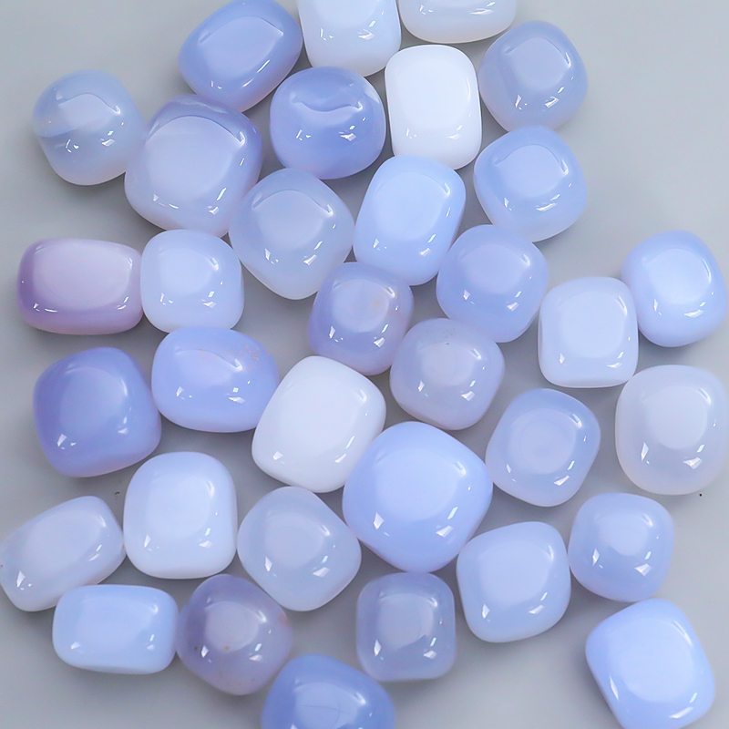 High-Quality Natural Blue Chalcedony Tumble Stone - Perfect for Crystal Collections, Jewelry Making & Spiritual Balance