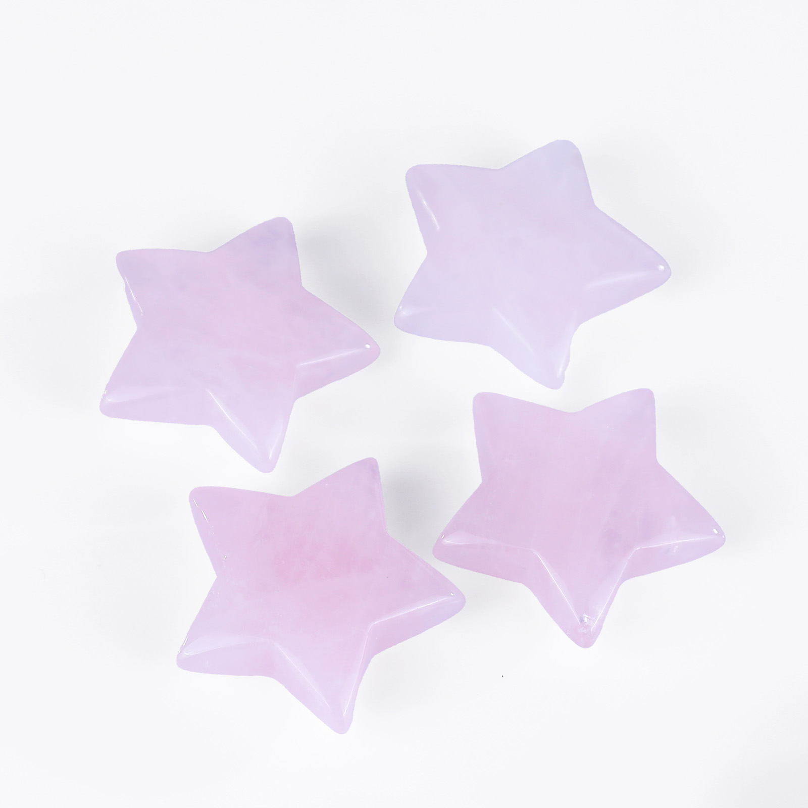 Wholesale Customized Hand Carved Natural Crystal Small Stars Rose Quartz Christmas Star Crystal Crafts for Souvenirs Gifts
