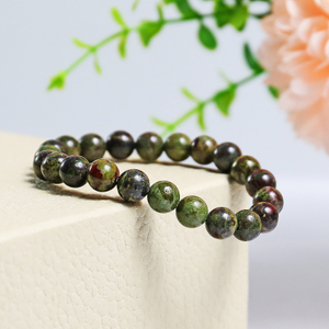Natural Dragon Blood Jasper Crystal Bead Bracelet,Healing Energy Bracelet
